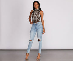 Ärmelloser Bodysuit „Pearl Ambition“