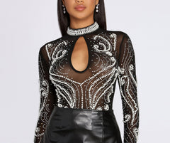 Transparenter Body „Pearls On Pearls“