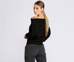 Bequemes, schickes Rippstrick-Top