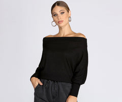 Bequemes, schickes Rippstrick-Top