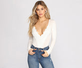 Body de punto acanalado de crochet beauty