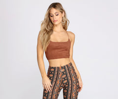 Sexy Crop-Top mit Riemchenrücken