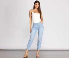 Top de punto cepillado con un solo hombro