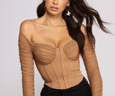 Ruched Moment Cropped Bustier