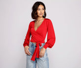 Chic Babe Wrap Front Top
