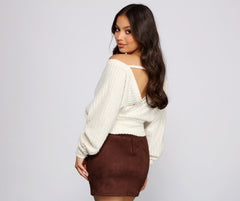 Need For Glam Top acanalado con sobrepelliz