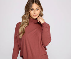 Top de cuello alto acogedor y chic