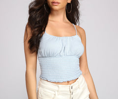 Basic Vibes – Gesmoktes Tanktop