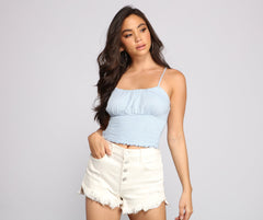 Basic Vibes – Gesmoktes Tanktop