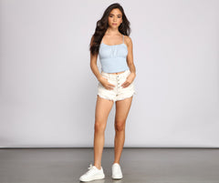 Basic Vibes – Gesmoktes Tanktop