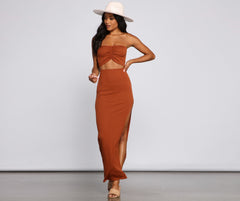 So atemberaubendes gerüschtes Tube-Top