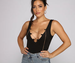 Body elegante y sensual con cordones