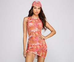 Bohemian Dreams – Gerüschter Badeanzug mit Paisley-Print