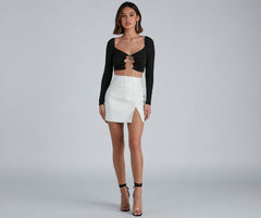 Rise And Stun Lace-Up Crop Top