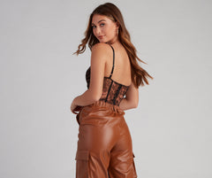 Bustier de malla de leopardo So Fierce