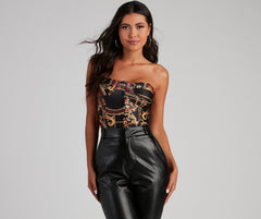 Bustier atrevido y deslumbrante sin tirantes