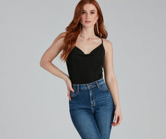 Schlichter und sinnlicher Slinky-Strick-Bodysuit