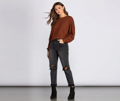 Soft Knit Open Back Top