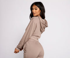 Gemütlich-schicker Korsett-Hoodie aus French Terry