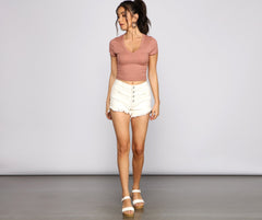 Must-Have-Crop-Top aus Rippstrick