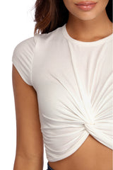 Top corto de punto Run Knit Up