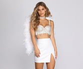 Bustier de diamantes de imitación de la Reina Angelical