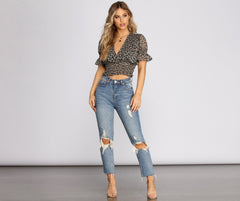 Darling Ditzy – Gesmoktes Oberteil mit Blumenmuster