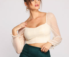 Sassy Sweetheart Mesh Crop Top