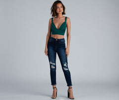 Pretty In Pleats – Kurzes Satin-Korsett