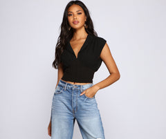 Preppy und schickes bauchfreies Top