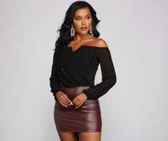 Sophisticated In Chiffon Strapless Top