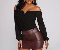 Sophisticated In Chiffon Strapless Top