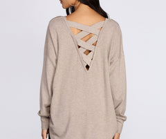 Cozy Vibes Lattice Tunic