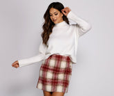 Suéter básico y elegante de cuello alto