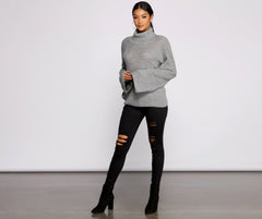 Suéter con espalda abierta y sobrepelliz So Chic