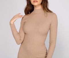Slay In Basics Ribbed Knit Mini Dresses