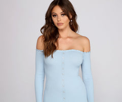 Vestidos mini elegantes de canalé con botones