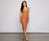 Casual Day Crochet Knit Midi Dresses