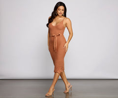 Casual Day Crochet Knit Midi Dresses