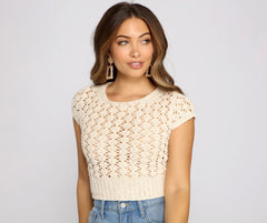Top corto de crochet Boho Beauty