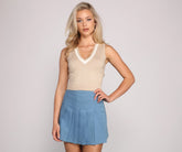 Chaleco tipo suéter con ribete en contraste Perfect Prep