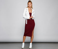 Chic And Seamless Midi Sweater Dresses