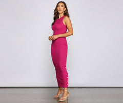 Vestidos midi con botones y estilo