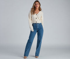 Cárdigan de punto trenzado para clima frío