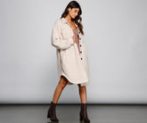 Cozy Days Sherpa Longline Shacket