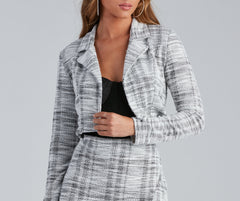 Perfectly Posh – Karierter Tweed-Blazer