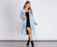 Chaqueta vaquera larga para días