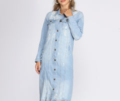 Chaqueta vaquera larga para días