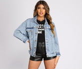 Squad Goals Over-Sized Denim Jacket