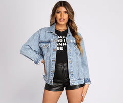 Squad Goals Over-Sized Denim Jacket